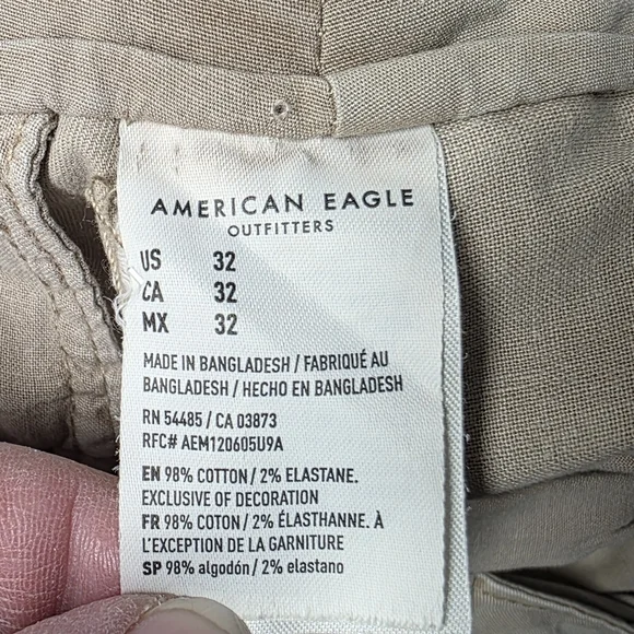 American Eagle Men's Size 32 Shorts Classic Light Brown - Picture 5 of 7